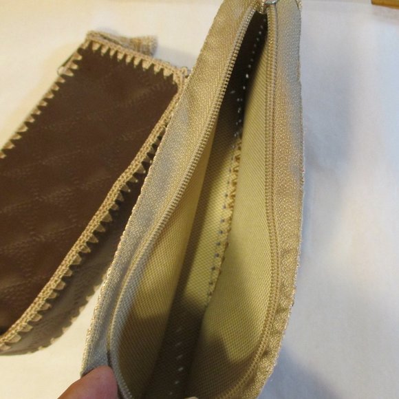 Lot of 2 Handmade Brown Ladies or Mens Pouches Make-up Cases Wallet - Picture 6 of 9